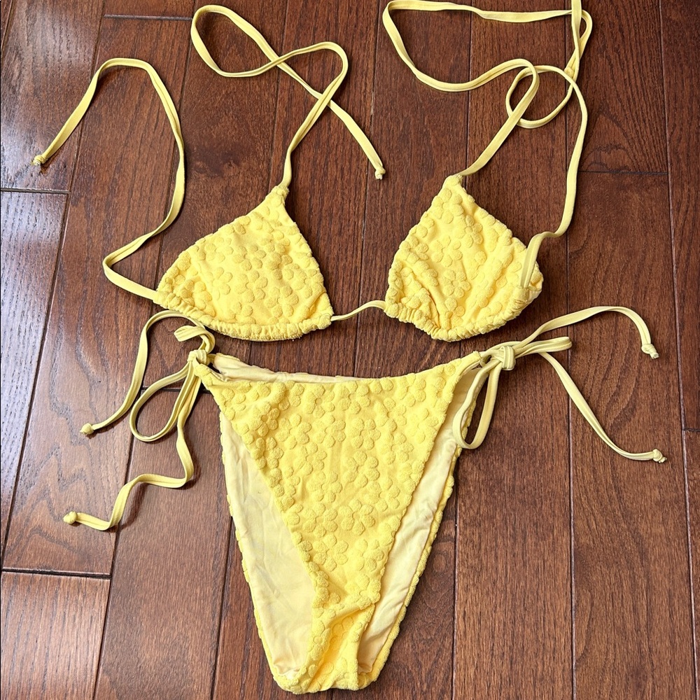 2 for $9 Ladies size small bright yellow bikini
